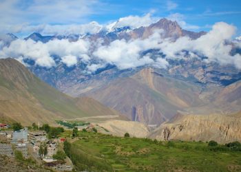 a scenic view captured from muktinath during mustang tiji festival trek