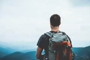 Trekker carrying a bag